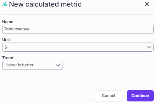 New calculated metric-1