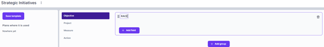 New group in endorsement custom field type