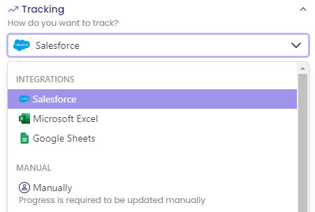 SalesforceTrackingSelect