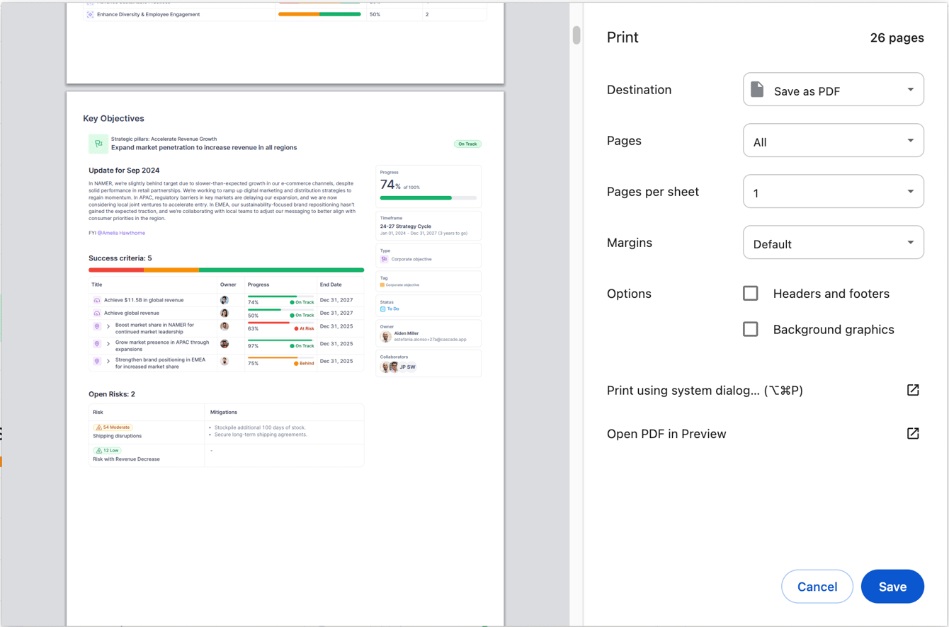 Objective Summary Widget